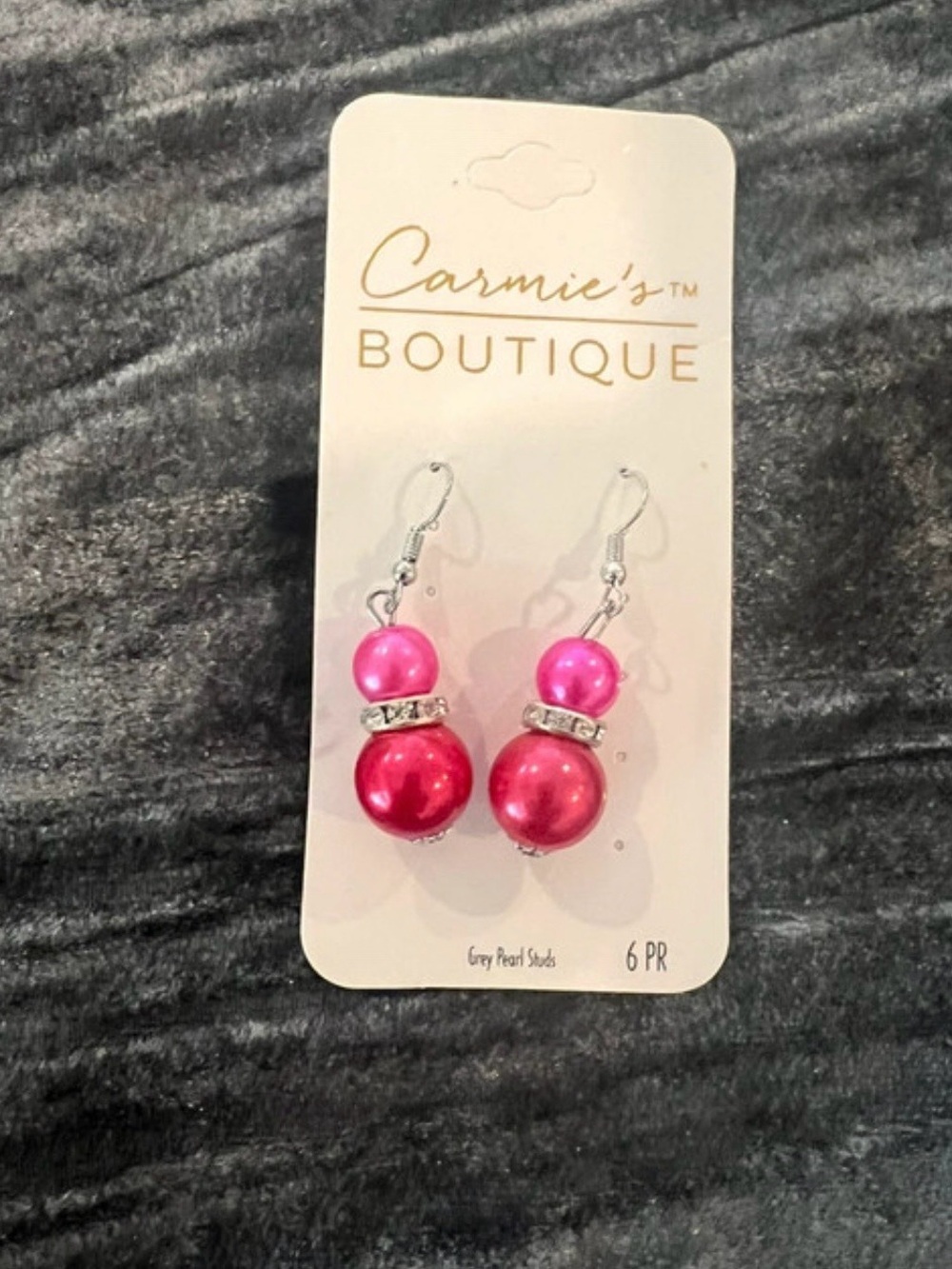 Pink Pearl Drop Earrings
